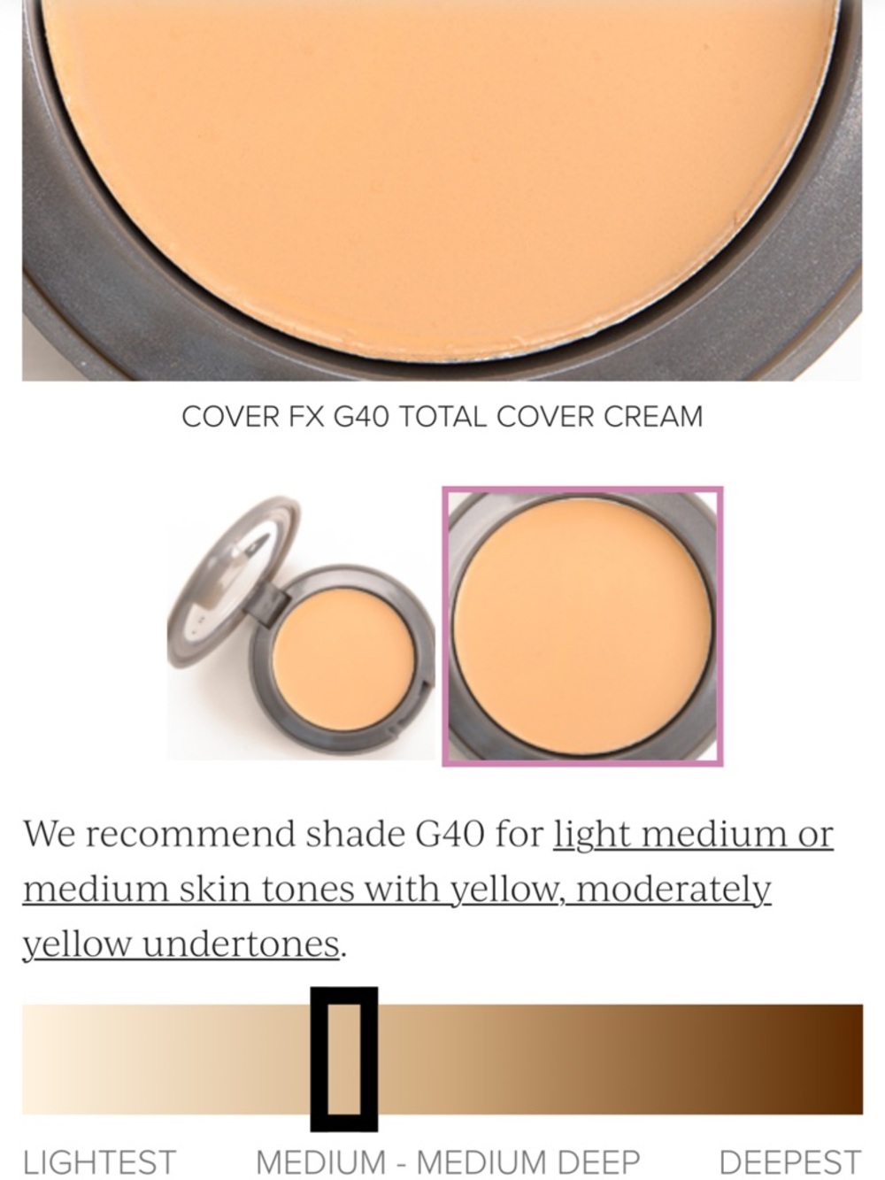 NWT 2 in 1 Foundation & Concealer Medium Golden Cover FX - G40 Medium New in Box - Picture 2 of 10